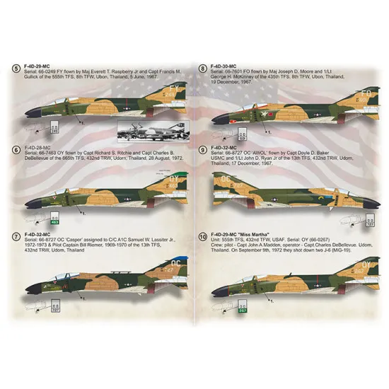Print Scale 72-456 - 1/72 McDonnel Douglas F-4D Phantom II decal for airplane