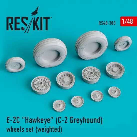 Reskit RS48-0383 - 1/48 E-2C Hawkeye C-2 Greyhound wheels set weighted