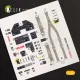 Kelik K32005 - 1/32 P-40M interior 3D decals for Trumpeter scale model kit