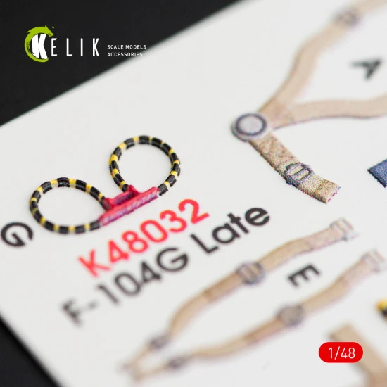 Kelik K48032 - 1/48 F-104G Starfighter late type interior 3D decals Hasegawa