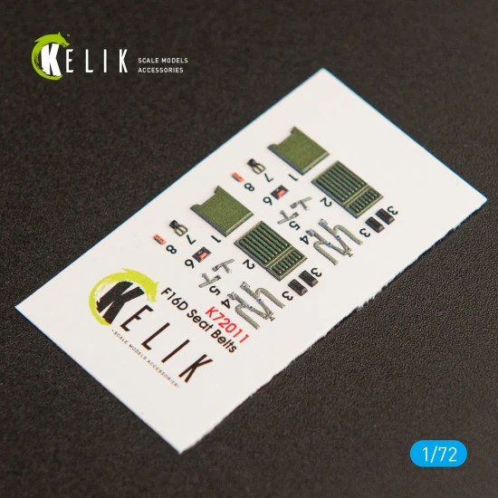 Kelik K72011 - 1/72 F-16D Fighting Falcon interior 3D decals for Kinetic kit