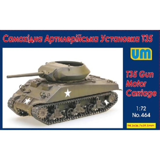 Unimodel 464 - 1/72 Gun Motor Carriage T35, scale plastic model kit