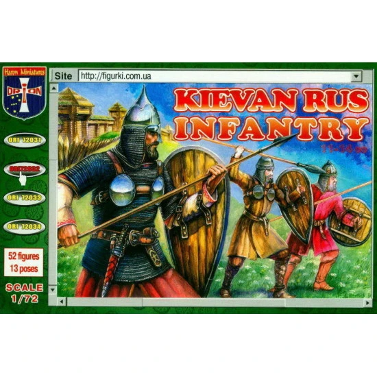 Orion 72032 - 1/72 Medieval Kiev an Rus Infantry 11 - 14 CC. Box, scale model kit
