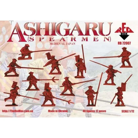 RedBox 72007 - 1/72 Ashigaru Spearmen, scale plastic model kit