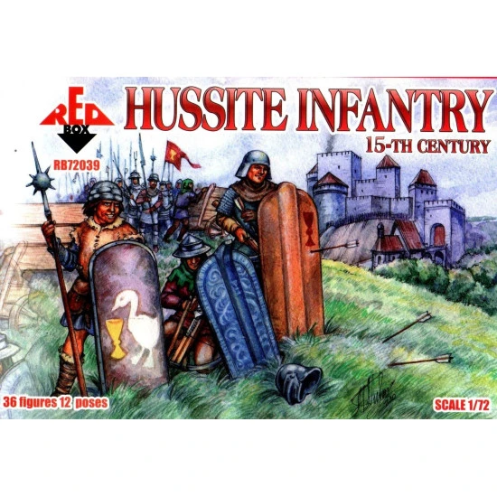 RedBox 72039 - 1/72 Hussite Infantry 15th Century, scale plastic model kit RedBox 72039 - 1/72 Hussite Infantry 15th Century, scale plastic model kit