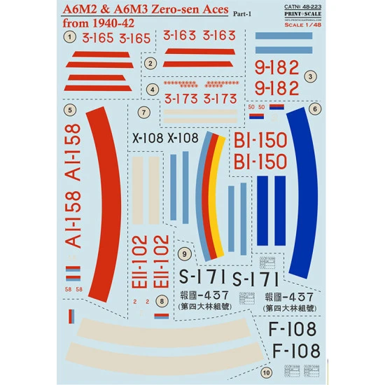 Print Scale 48-223 - 1/48 - A6M Zero-Sen Aces Part 1