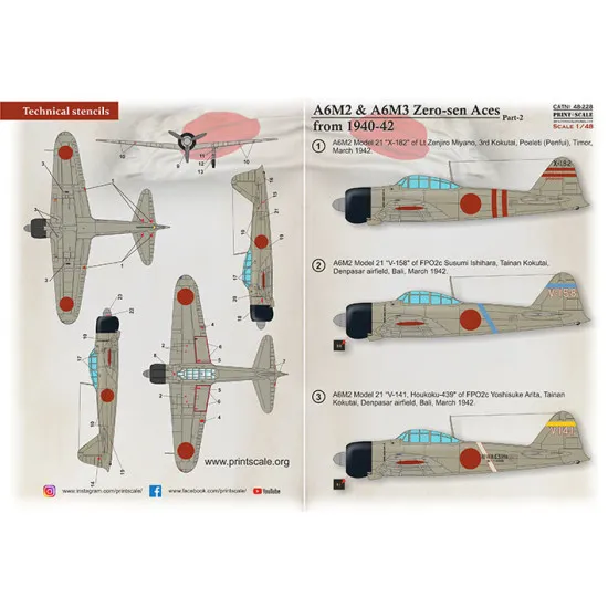 Print Scale 48-228 - 1/48 - A6M Zero-Sen Aces Part 2