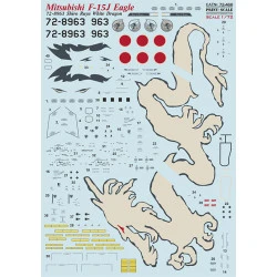 Print Scale 72-466 1/72 F-15 Mitsubishi F-15J Eagle White Dragon