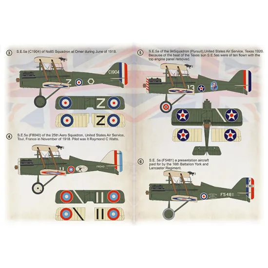 Print Scale 72-467 1/72 Royal Aircraft Factory S.E.5 decal for airplane