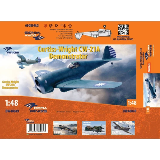 Dora Wings 48049 1/48 Curtiss-Wright CW-21A Demonstrator Military airplane kit Dora Wings 48049 1/48 Curtiss-Wright CW-21A Demonstrator Military airplane kit