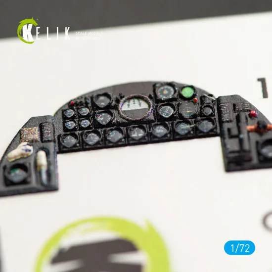 Kelik K72012 - 1/72 f9f-8 cougar interior 3d decals for hasegawa kit