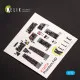 Kelik K72014 - 1/72 F-4D Phantom II interior 3D decals for FineMolds kit