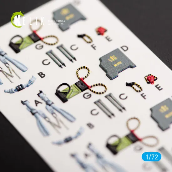 Kelik K72014 - 1/72 F-4D Phantom II interior 3D decals for FineMolds kit