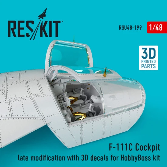 Reskit RSU48-0199 - 1/48 F-111C Cockpit late modification + 3D decals HobbyBoss