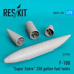 Reskit RSU72-0199 1/72 F-100 Super Sabre 200 gallon fuel tanks