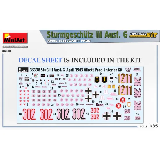Miniart 35338 - 1/35 - Sturmgeschutz III Ausf. G APRIL 1943 ALKETT PROD