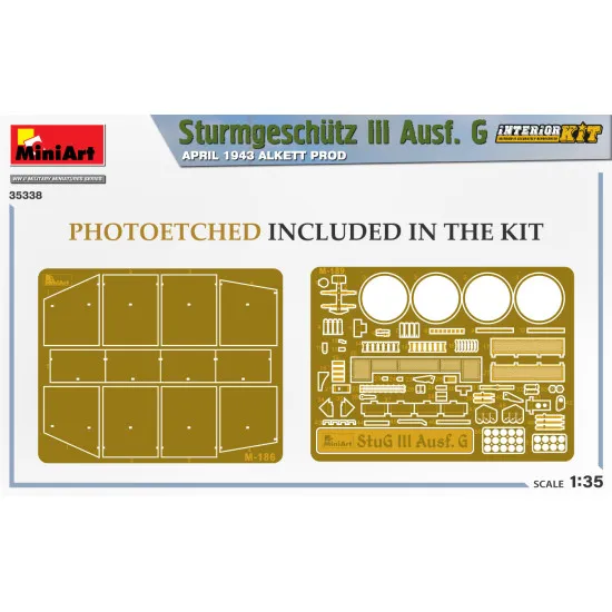 Miniart 35338 - 1/35 - Sturmgeschutz III Ausf. G APRIL 1943 ALKETT PROD
