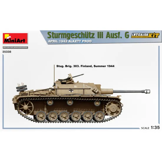 Miniart 35338 - 1/35 - Sturmgeschutz III Ausf. G APRIL 1943 ALKETT PROD
