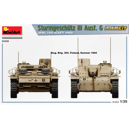 Miniart 35338 - 1/35 - Sturmgeschutz III Ausf. G APRIL 1943 ALKETT PROD