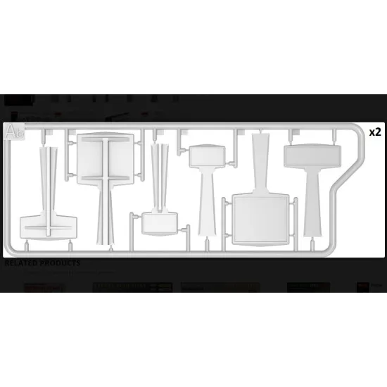 Miniart 35669 - 1/35 - FRENCH CONCRETE ROAD SIGNS 1930-40S. NORMANDY