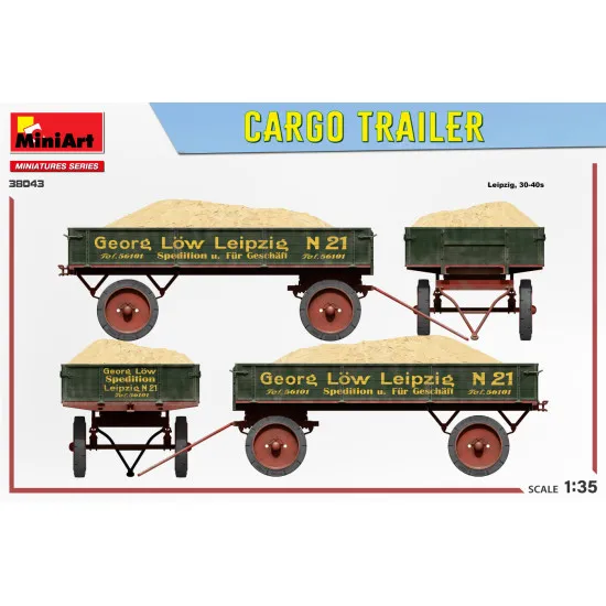 Miniart 38043 1/35 German Cargo Trailer Plastic Model Kit