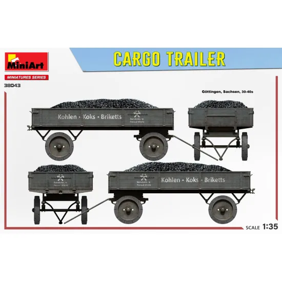 Miniart 38043 1/35 German Cargo Trailer Plastic Model Kit