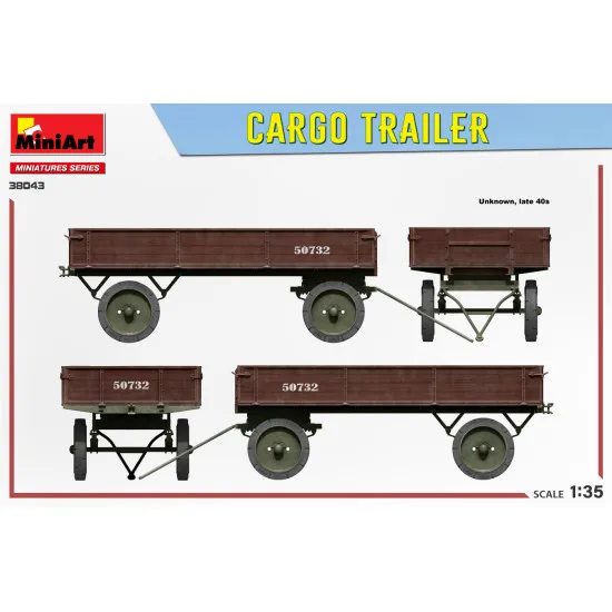 Miniart 38043 1/35 German Cargo Trailer Plastic Model Kit