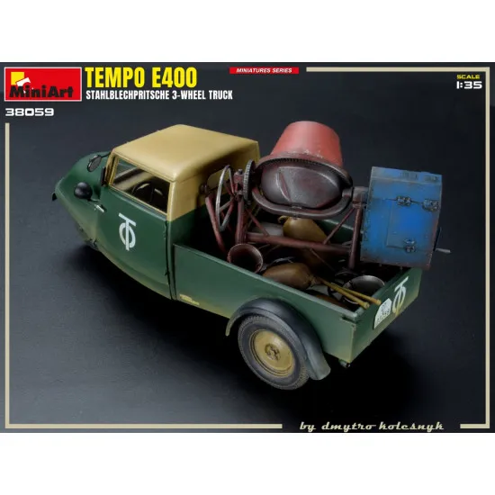 Miniart 38059 - 1/35 - Tempo E400 STAHLBLECHPRITSCHE 3-wheel truck