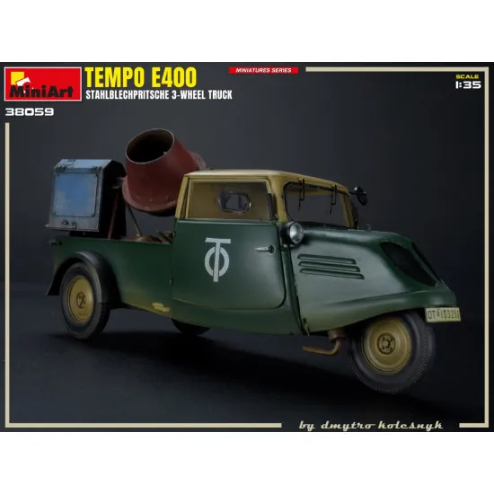 Miniart 38059 - 1/35 - Tempo E400 STAHLBLECHPRITSCHE 3-wheel truck