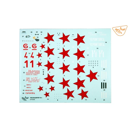 Clear Prop CP72026 - 1/72 - Polikarpov R-1 Scale plastic model kit