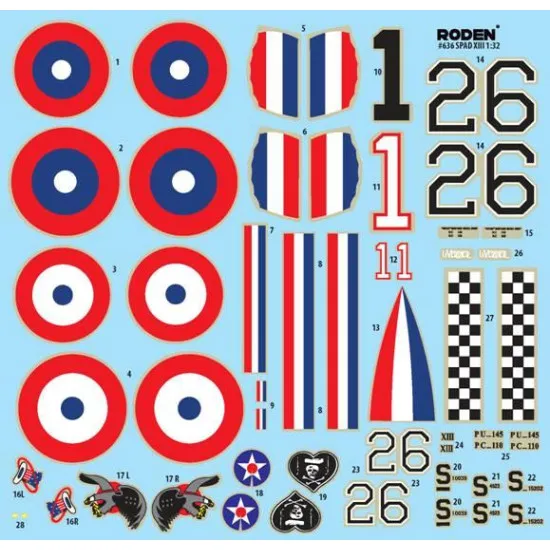Roden 636 - 1/32 - SPAD XIIIc1 Scale Plastic model aircraft kit