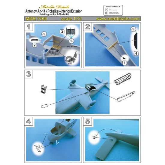 Metallic Details MDR7260 - 1/72 - Antonov An-14 Pchelka. Interior/Exterior