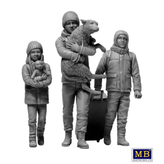 Master Box 35228 1/35 Russian-Ukrainian War series, Kit Refugees, March 2022