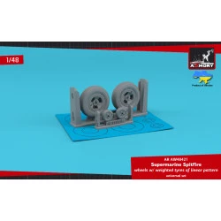 Armory AW48421 1/48 Supermarine Spitfire wheels weighted tyres concentric line