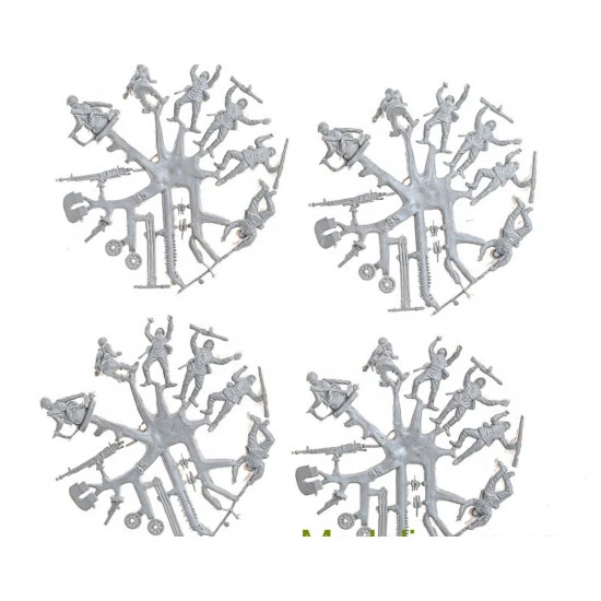 Mars Figures 72012 - 1/72 - Soviet Assault group WWII 24 figures 4 machine gun