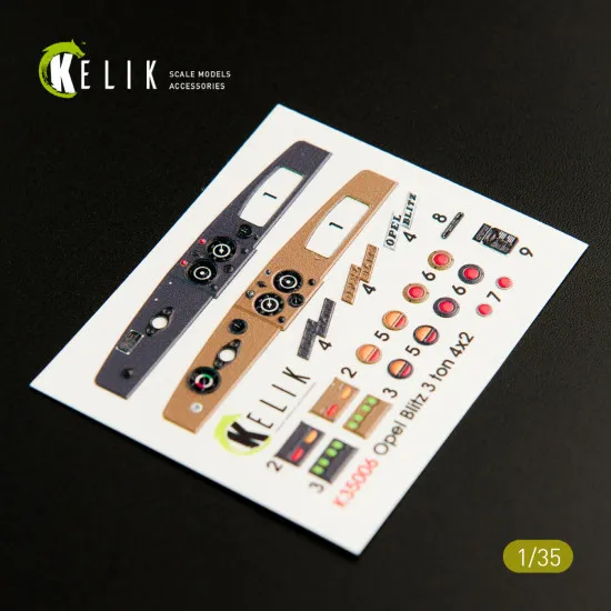 Kelik K35006 - 1/35 - Opel Blitz 3ton 4x2 interior 3D decals for Tamiya kit