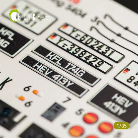 Kelik K35008 - 1/35 - Unimog 404 interior 3D decals for ICM kit