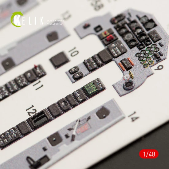 Kelik K48041 - 1/48 - F-5B Freedom Fighter interior 3D decals for Kinetic kit