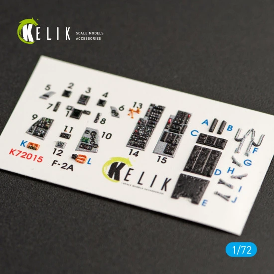 Kelik K72015 - 1/72 - JASDF F-2A Fighter interior 3D decals for FineMolds kit