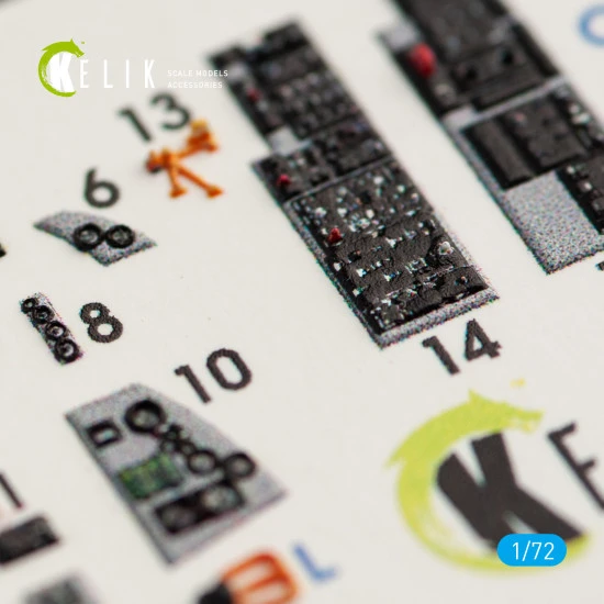 Kelik K72015 - 1/72 - JASDF F-2A Fighter interior 3D decals for FineMolds kit