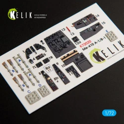 Kelik K72020 1/72 Me-410 A-1/B-1 interior 3D decals for Fine Molds kit