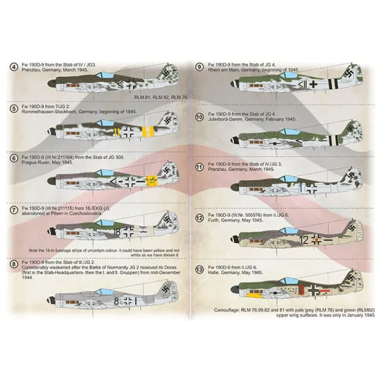 Print Scale 72-429 1/72 Decal for FW-190 D-9 Part 1 Military aircraft