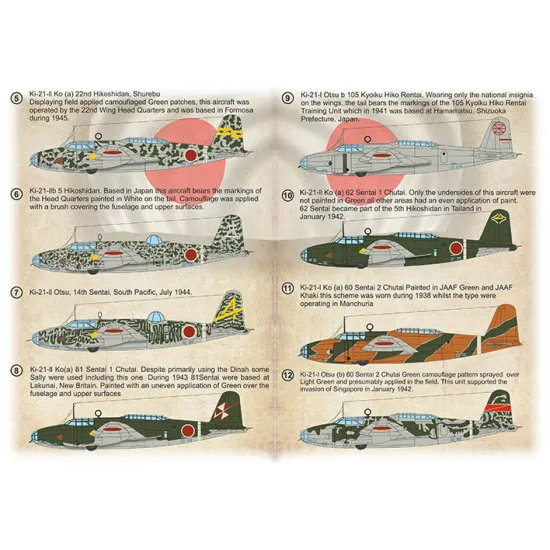Print Scale 72-444 1/72 Decal for Mitsubishi Ki-21 Military aircraft