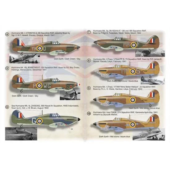 Print Scale 72-472 1/72 Hurricane Aces in the Mediterranean & Africa. Part 2