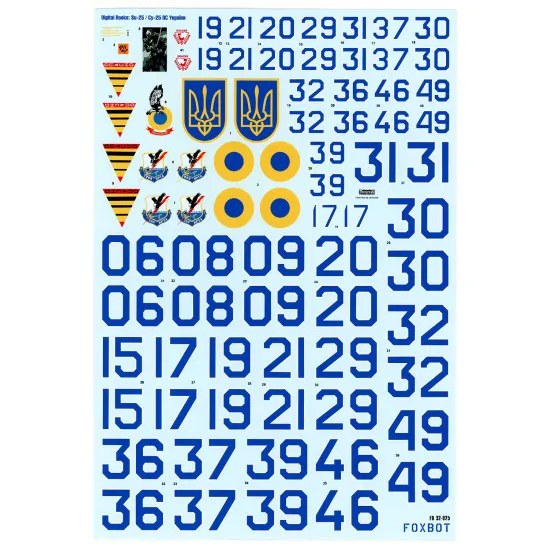 Foxbot 32-025 1/32 Digital Rooks Su-25 Decal for aircraft