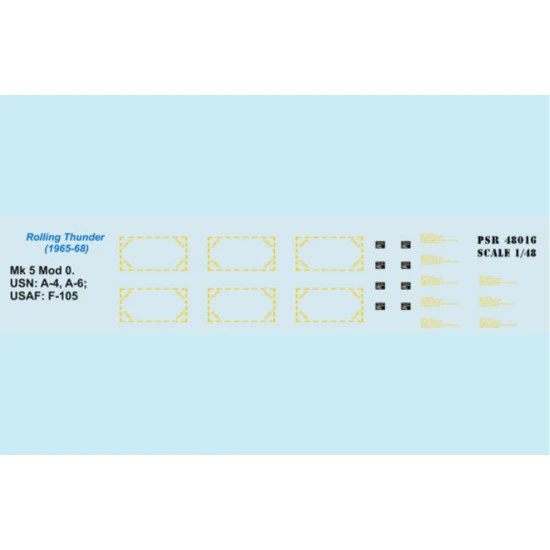 Print Scale PSR48016 1/48 SUU-30 Dispenser. Viet Nam War Rolling Thunder 1965-68