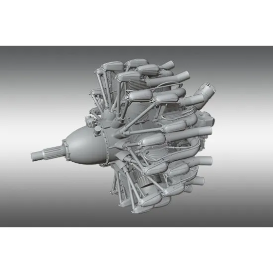 Print Scale PSR48030 1/48 Gnome-Rhone 14K Mistral Major. Scale resin model kit