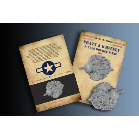 Print scale PSR72018 1/72 Aircraft Engines Pratt Whitney R-2800 Double Wasp 2pc