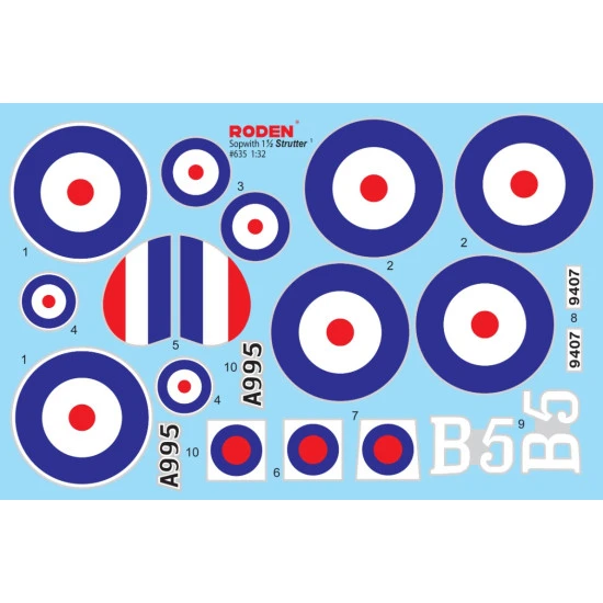Roden 635 - 1/32 - Sopwith 11/2 Strutter two seat fighter. Plastic model kit