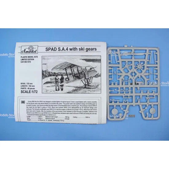 SPAD S.A.4 with ski gear 1/72 Amodel 7273